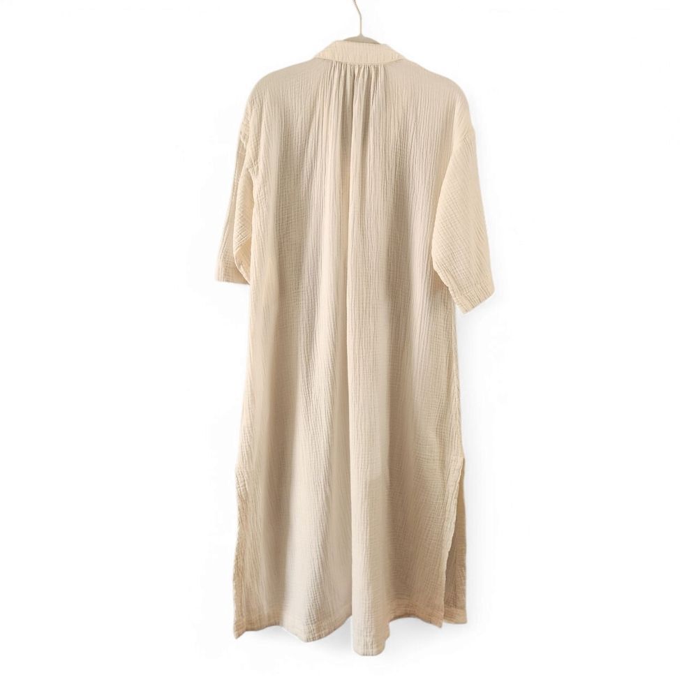 Madewell Light-Spun Cover Up Maxi Shirt Dress In Lighthouse S - Picture 5 of 10